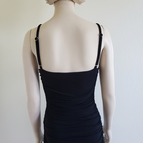 Lovers and Friends Black Bodycon Ruched Mini Dress size Small - Picture 10 of 16